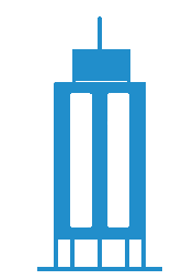 commercial building icon blue