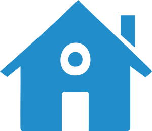 residential icon blue